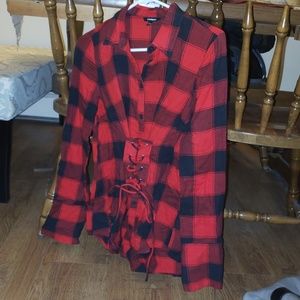 Express lace up flannel